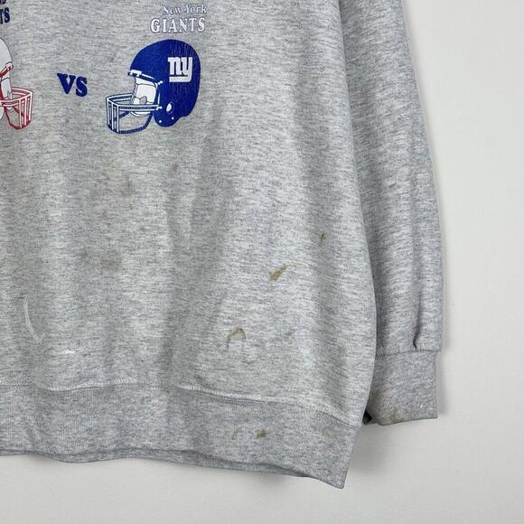2008 Super Bowl XLII Sweatshirt Patriots vs Giants NFL - Picture 3 of 7